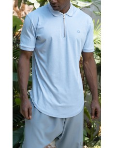 Polo Zip S23 Blau Qaba'il