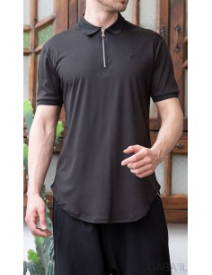 Polo Zip S23 Noir Qaba'il