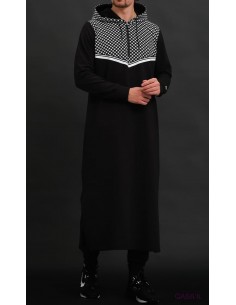 Qamis Long Quds Noir Qaba'il