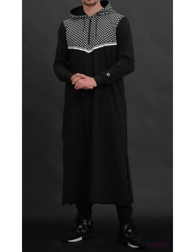 Qamis Long Quds Noir Qaba'il