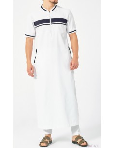Qamis Navy III Blanc / Bleu... 2
