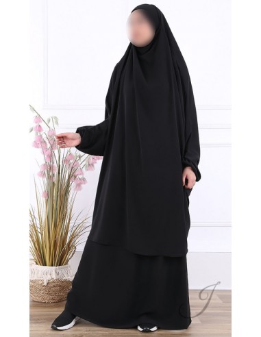 jilbab 2 pièces noir