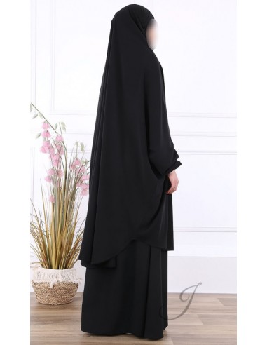 Jilbab 2 Pièces Noir Jamila