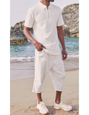 Polo Zip Keten Ecru Qaba'il