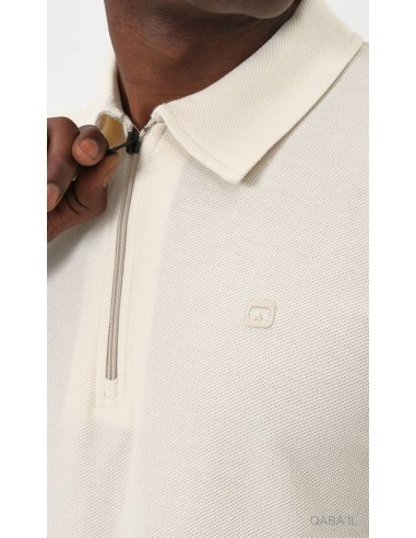 Polo Zip Keten Ecru Qaba'il