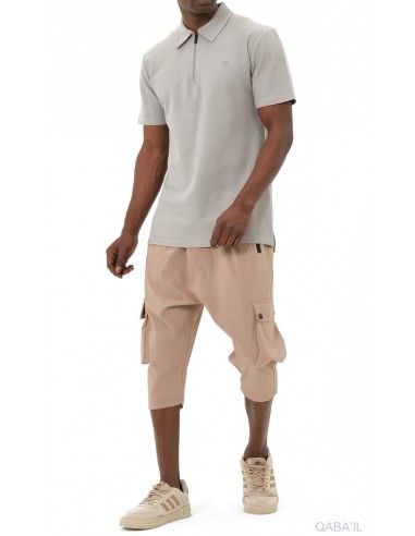 Polo Zip Keten Gris Qaba'il