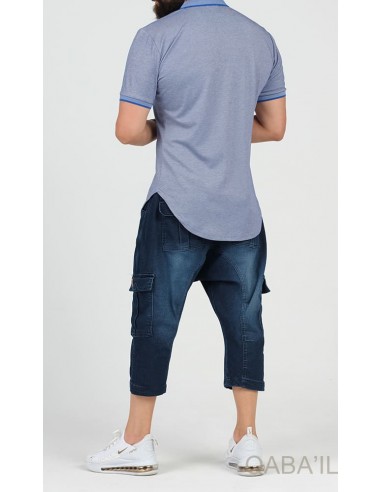 Sarouel Pantacourt Cargo jean Stretch...