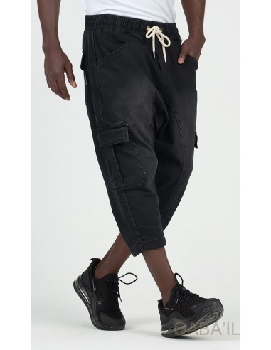 Sarouel Pantacourt Cargo Jean Stretch...