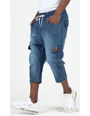 Sarouel Pantacourt Cargo Jean Stretch...