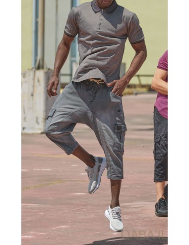 Sarouel Pantacourt Cargo Jean Stretch...