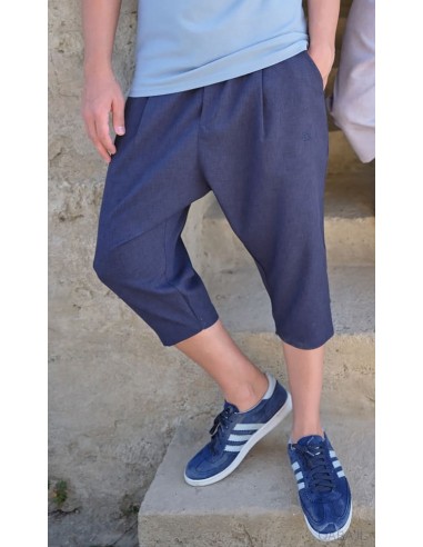 Sarouel Pantacourt Classik  Bleu Qaba'il