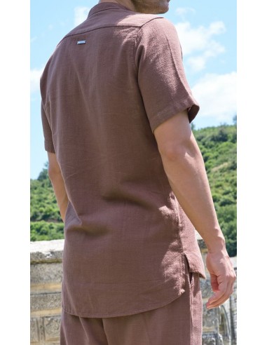 Chemise Lin Coton Choco Qaba'il