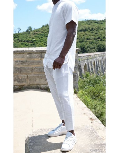 Chemise Lin Coton Ecru Qaba'il