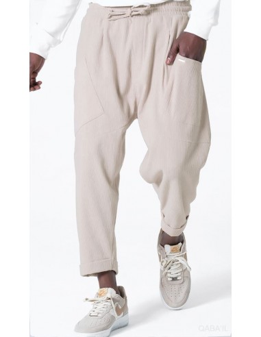 Sarouel Design Kadife Beige Qaba'il