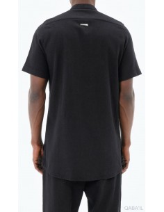 Chemise Lin Coton Noir Qaba'il 2