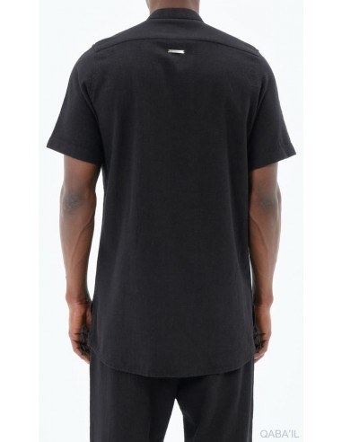Chemise Lin Coton Noir Qaba'il