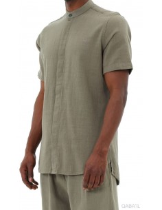 Chemise Lin Coton Kaki Qaba'il
