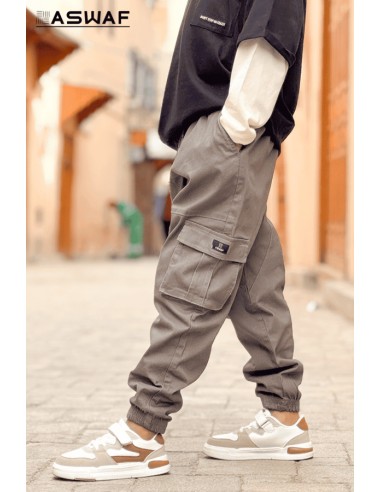 Sarouel Cargo Enfant Gris