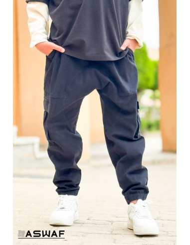 Sarouel Cargo Enfant Noir