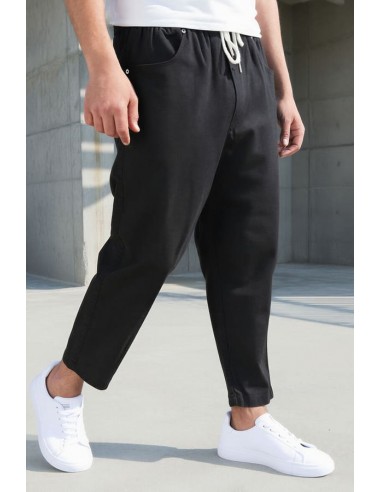 Sarouel Jean Stretch Drop Noir Qaba'il