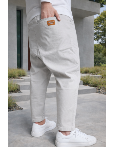 Sarouel Jean Stretch Drop Gris Qaba'il