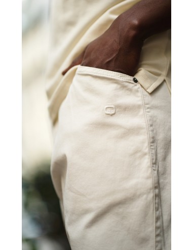 Sarouel Bermuda Coton Stretch Ecru...