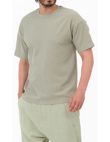 t-shirt oversized vert sauge qaba'il