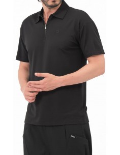 polo oversized noir qaba'il