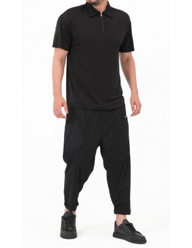 polo oversized noir qaba'il