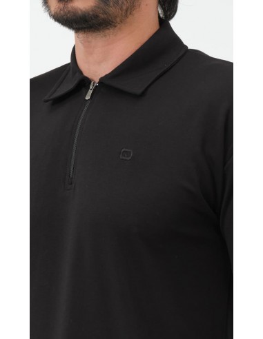 polo oversized noir qaba'il