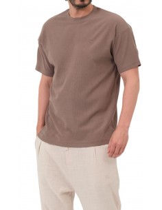 t-shirt waffle taupe qaba'il