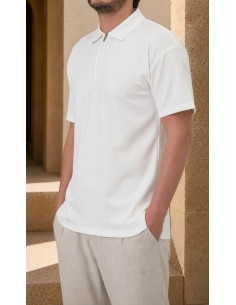 polo oversized ecru qaba'il