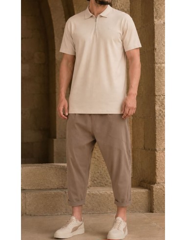 polo oversized beige qaba'il