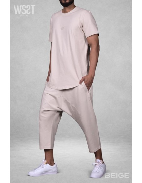 Ensemble Combo S26 Gris Wassat avec t-shirt oversized et sarouel homme en coton