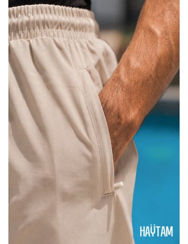Sarouel de bain beige homme