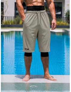 sarouel de bain kaki homme...