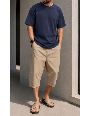 Pantacourt Drop Camel Clair Homme...