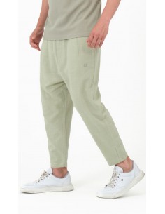 Sarouel Classik Lin vert sauge homme Qaba'il en lin et coton avec coupe moderne 2