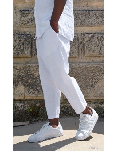 Sarouel Classik Lin Blanc Homme...