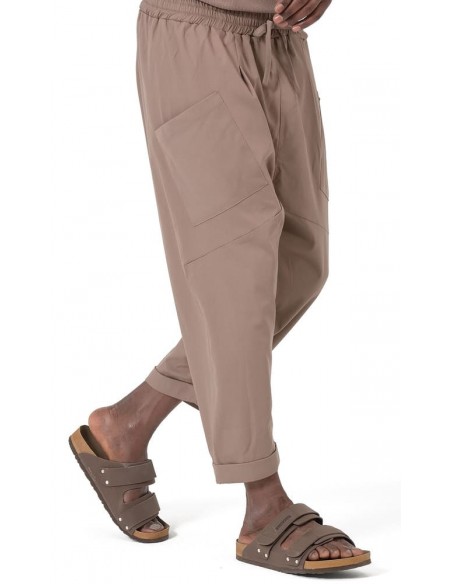 Sarouel Design beige Qaba’il homme coupe ample mastour profil