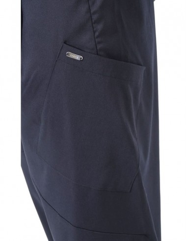 Détail poche du Sarouel Design bleu nuit Qaba’il homme en polyviscose infroissable