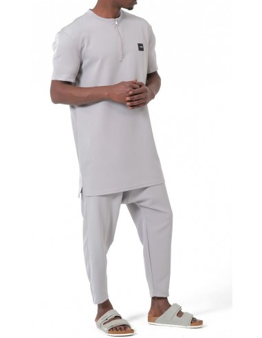Ensemble Qamis Court Silent Gris...