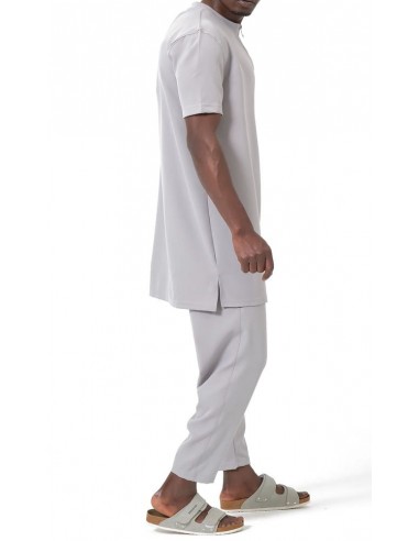 Ensemble Qamis Court Silent Gris...
