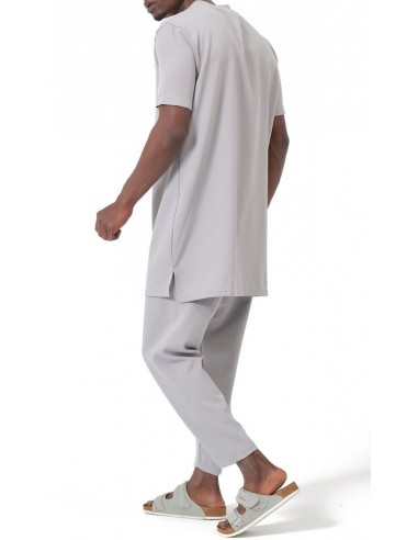 Ensemble Qamis Court Silent Gris...