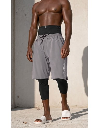 Short de Bain Homme Gris Clair...