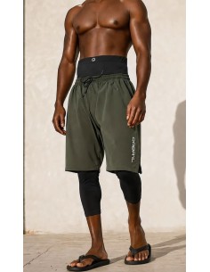 Short de Bain Homme Kaki...