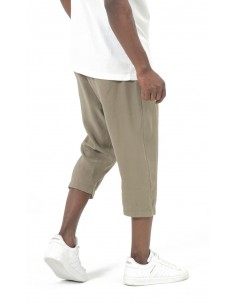Sarouel pantacourt Classik Tencel kaki homme Qaba'il avec coupe ample 2
