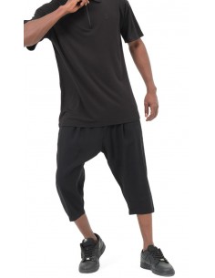 Sarouel pantacourt Classik Tencel kaki homme Qaba'il avec coupe ample 2