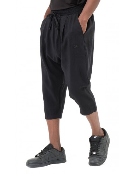 Sarouel pantacourt Classik Tencel kaki homme Qaba'il avec coupe ample