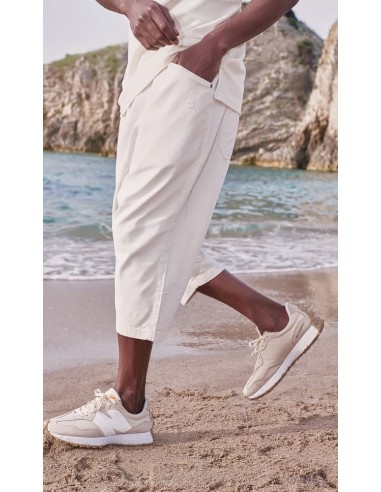 Sarouel Bermuda Coton Stretch Beige...